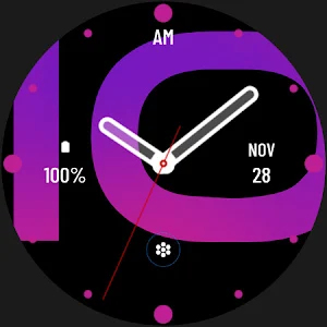 Hybrid Pink Purple Watch Face Screenshot 3