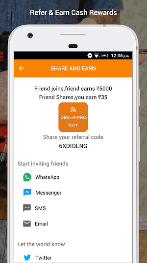 Dial-a-pro User Screenshot 3