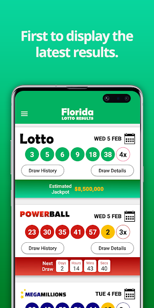 Florida Lottery Results Screenshot 0