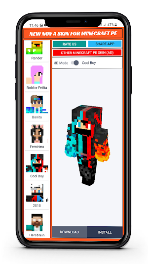 Nov A Skin for Minecraft PE Screenshot 3