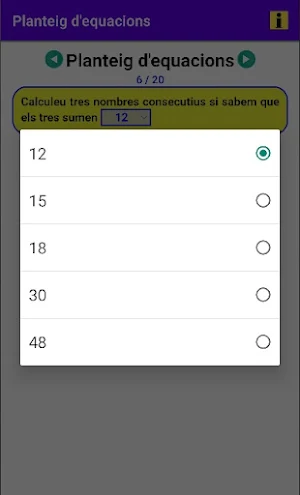 Planteig d'equacions Screenshot 3