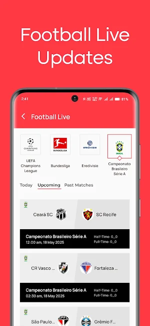 Live Streaming Sports Screenshot 2