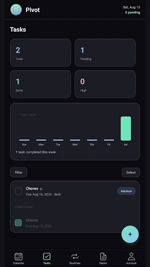 Pivot: Calendar, Tasks, Notes Screenshot 0