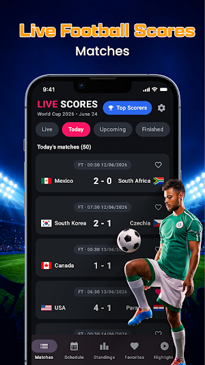 Live Football Scores: Matches Screenshot 0
