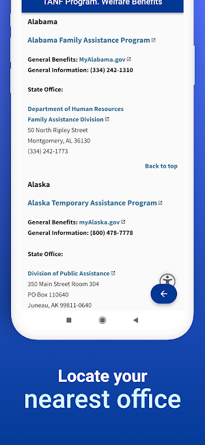 TANF-Welfare Benefit Inf Guide Screenshot 3