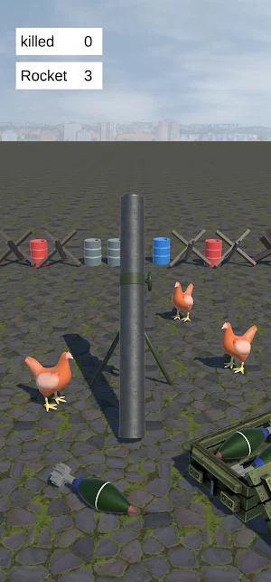 قذيفة الدجاج - chicken rocket Screenshot 1