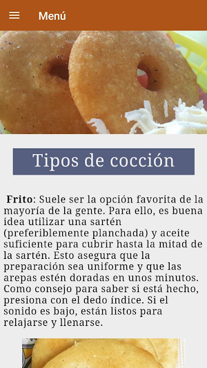 Recetas de arepas fritas screenshot 5