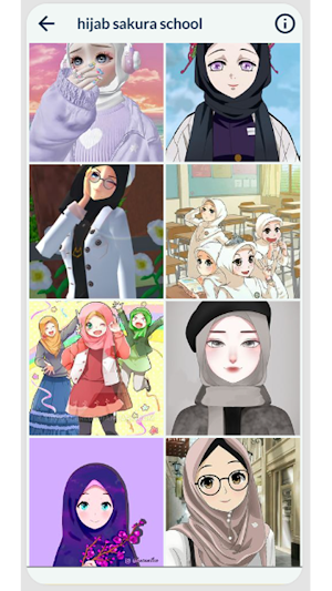 hijab sakura school wallpaper Screenshot 1