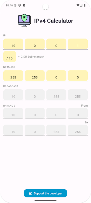 SJ IPv4 Calculator Screenshot 1
