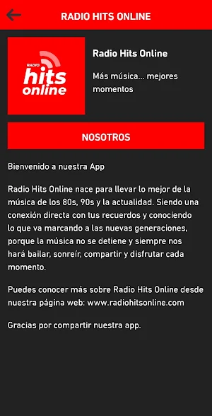 Radio Hits Online Screenshot 1
