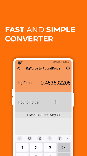 KgForce to PoundForce Convert Screenshot 0