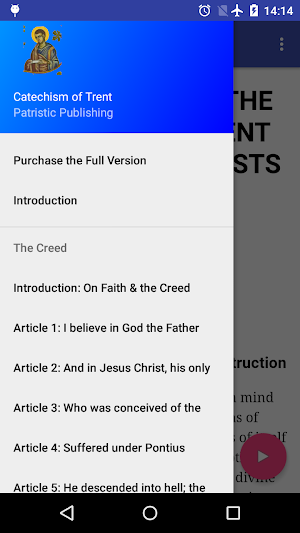 Council of Trent Catechism Screenshot 0