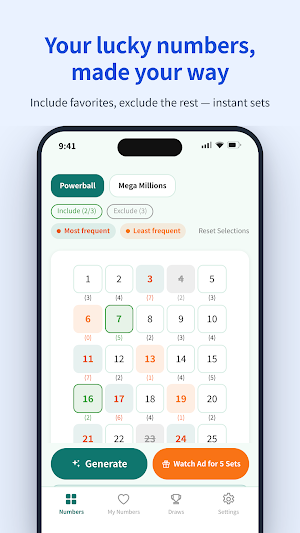Lotto Number Mate - Lottery Screenshot 1