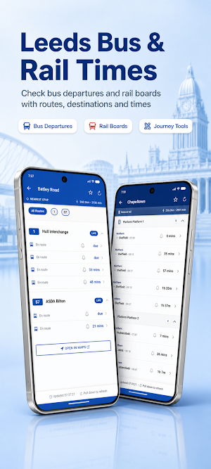 Leeds Bus & Train: Live Times Screenshot 0