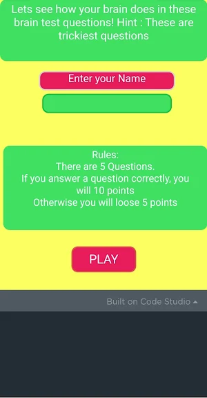 Brain Game Screenshot 1