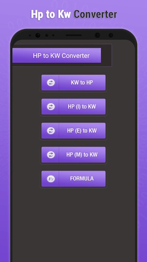 Kw to HP : Hp to Kw Converter Screenshot 0