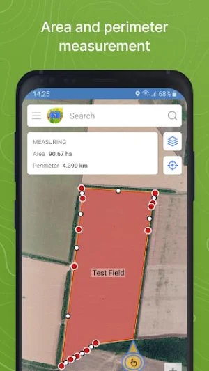 GPS. Fields. Area Measure Screenshot 1