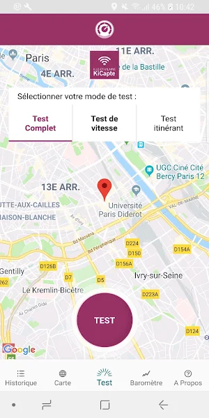 KiCapte : Tester son réseau mobile Screenshot 0