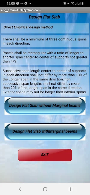 RCFlat Slab Design Screenshot 2