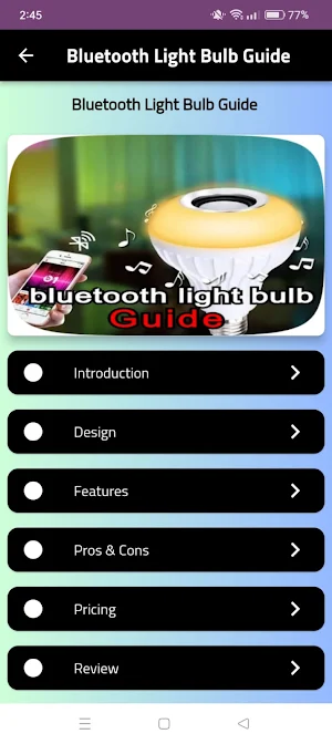 bluetooth light bulb guide Screenshot 0