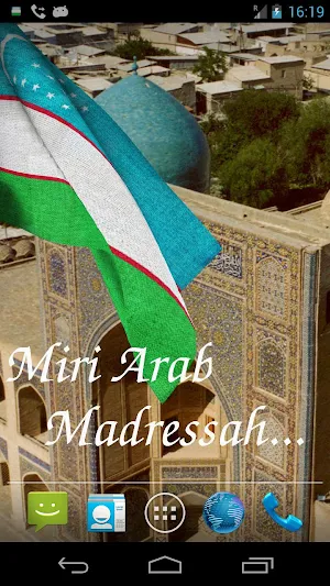 Uzbekistan Flag Live Wallpaper Screenshot 1