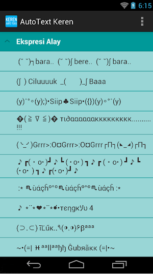 Auto Text Keren for Android Screenshot 3