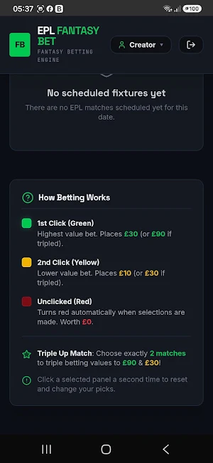 EPL Fantasy Bet Screenshot 1