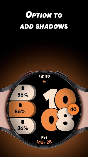 Sporty Pixel 2 - Watch face Screenshot 2