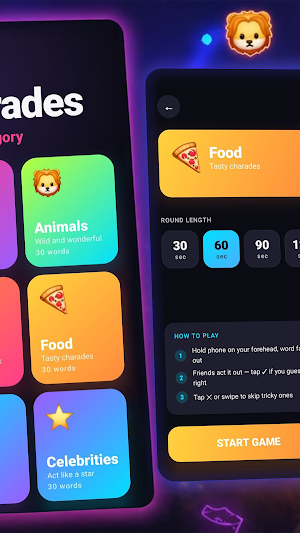 Simple Charades Game Screenshot 2