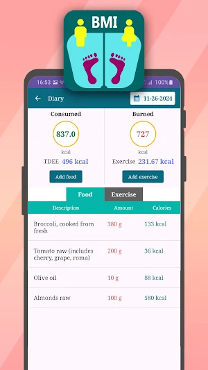BMI Calculator & Track weight Screenshot 2