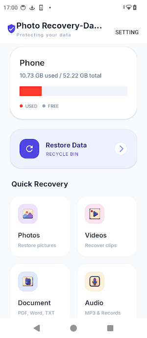 Data Recovery & Restore files Screenshot 0