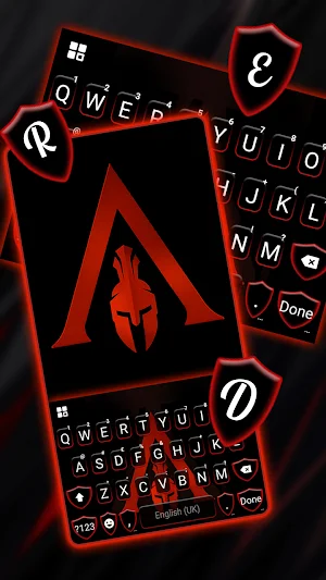 Bred Cool Warrior Keyboard Background Screenshot 2