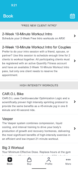 Quantify Fitness Screenshot 1