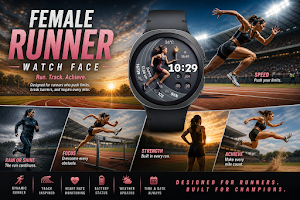 Female Runner: Wear OS Watch Screenshot 0