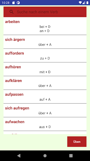 German Verbs Past Prepositions Screenshot 3
