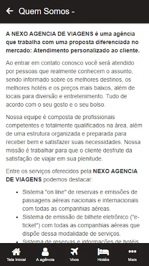 Nexo Agência De Viagens Screenshot 2