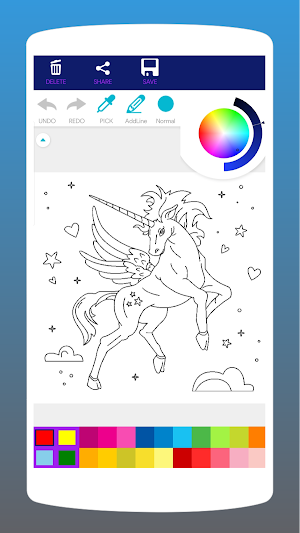 Rainbow Unicorn Coloring Book Screenshot 0