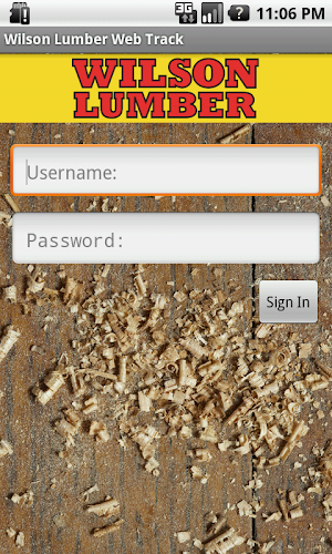 Wilson Lumber Web Track Screenshot 0