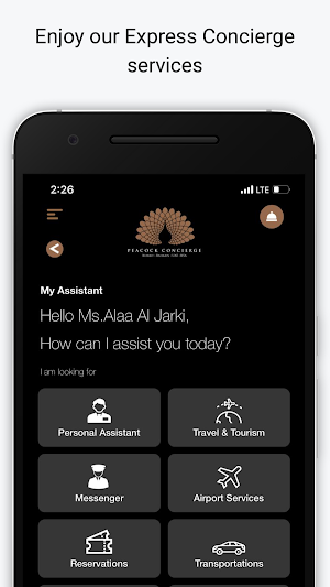 Peacock Concierge Screenshot 2