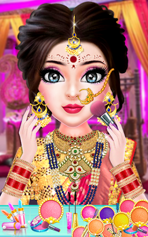 Indian Stylist Bride Dress up & Makeup Beauty Game Screenshot 0