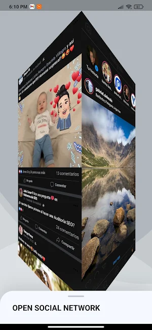 Social Networks All in One - 3D Media Cube Screenshot 3