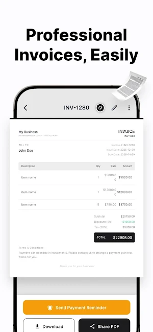 Invoice Maker - InvoFlow Screenshot 3
