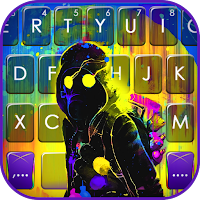 Graffiti Maskman Keyboard Background