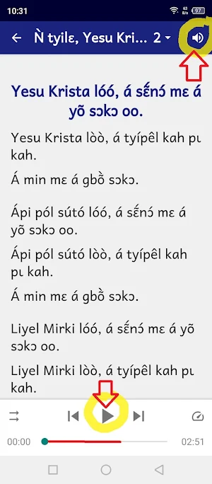 Toussian chants Screenshot 2