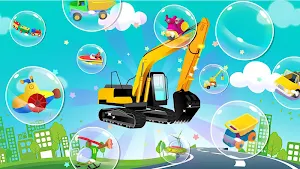 Car puzzles for toddlers - Vehicle sounds Screenshot 1