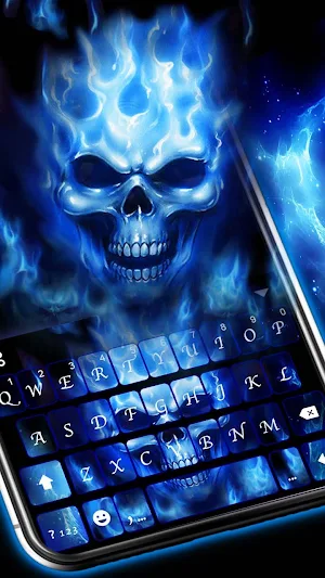 Flaming Skull 3d Keyboard Theme Screenshot 1