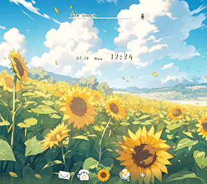 Sunflower Summer Theme +HOME Screenshot 0