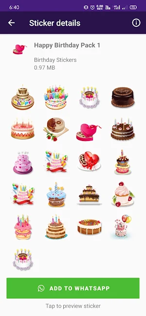 WASticker: Birthday Stickers Screenshot 3