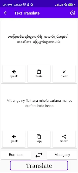 Burmese To Malagasy Translator Screenshot 1