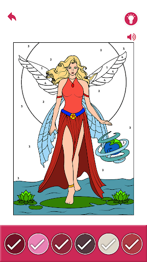 Fairy Coloring By Number Book Screenshot 0